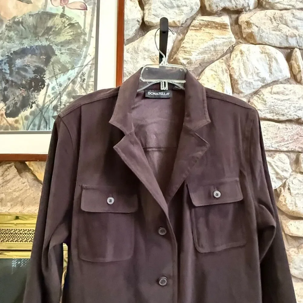 Vintage Donatella Safari Jacket/top size L utility casual button up utilitarian